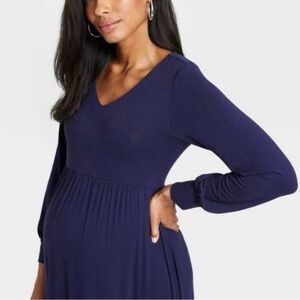 NWOT The Nines By Hatch Long Sleeve Maternity Maxi Dress